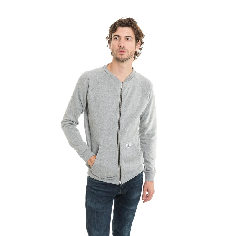 Sweat sans capuche zippé