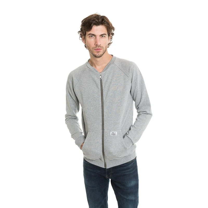 Sweat sans capuche zippé