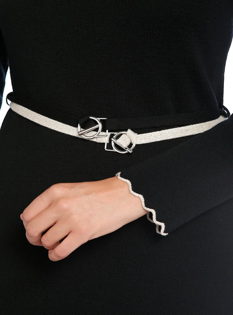 Robe femme en laine mérinos noir