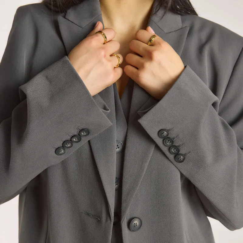 Blazer Oversize - Charbon