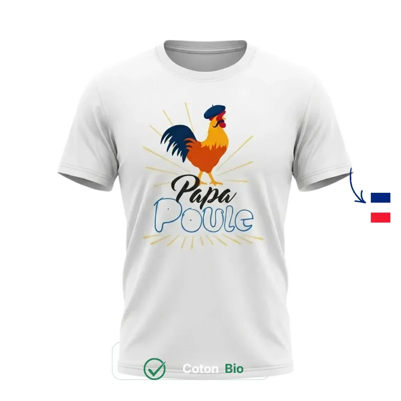 T-shirt blanc | Papa poule