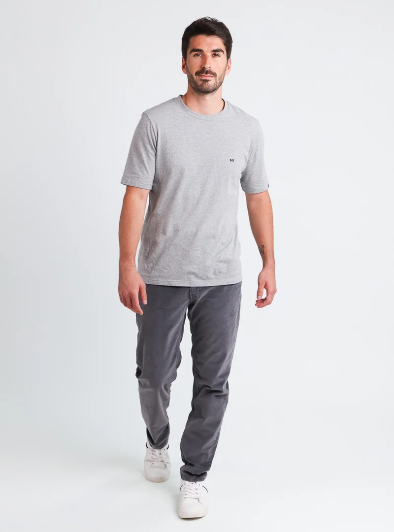 Pantalon homme velours côtelé en coton Gris Foncé