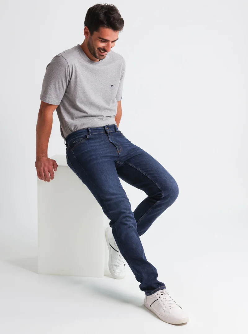 Jean homme en coton Bleu Brut