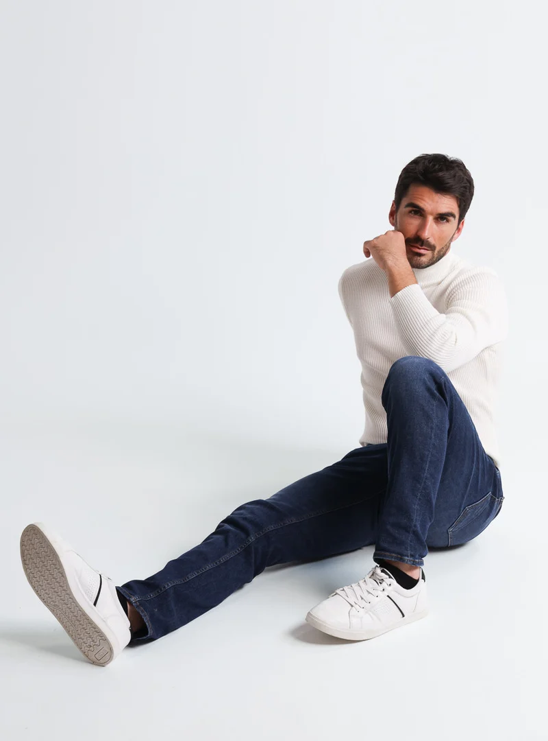 Pull homme 100% laine mérinos Blanc Naturel