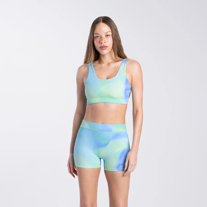 Star High Waisted Swim Aqua Amp