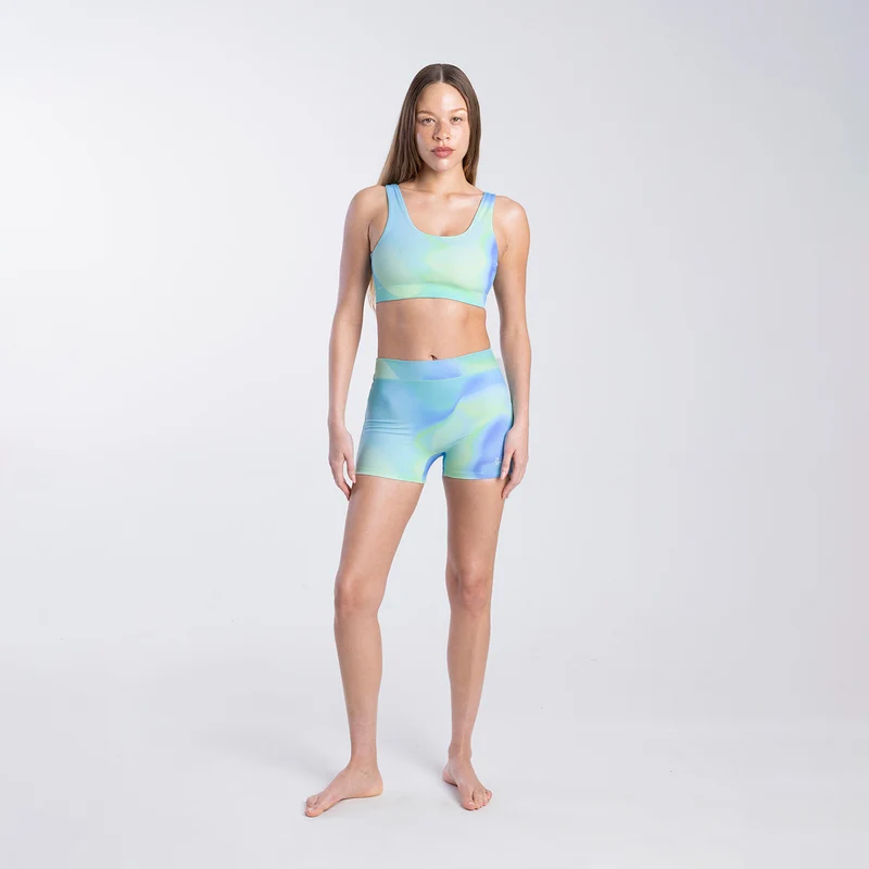 Star High Waisted Swim Aqua Amp