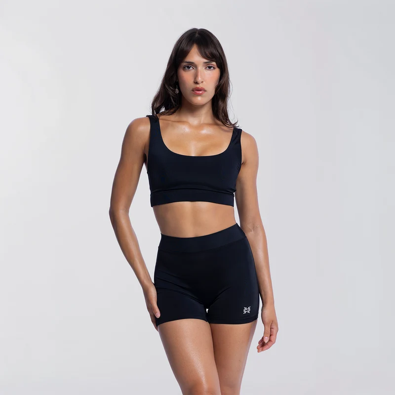 Star High Waisted Swim Jet Black