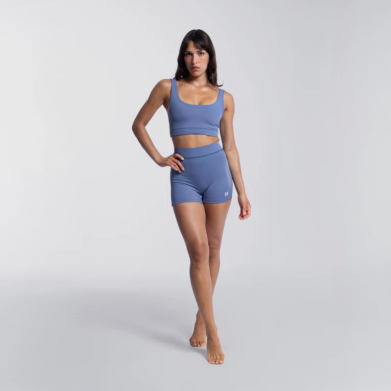 Swim Set Star High Waisted Boss Steel Blue