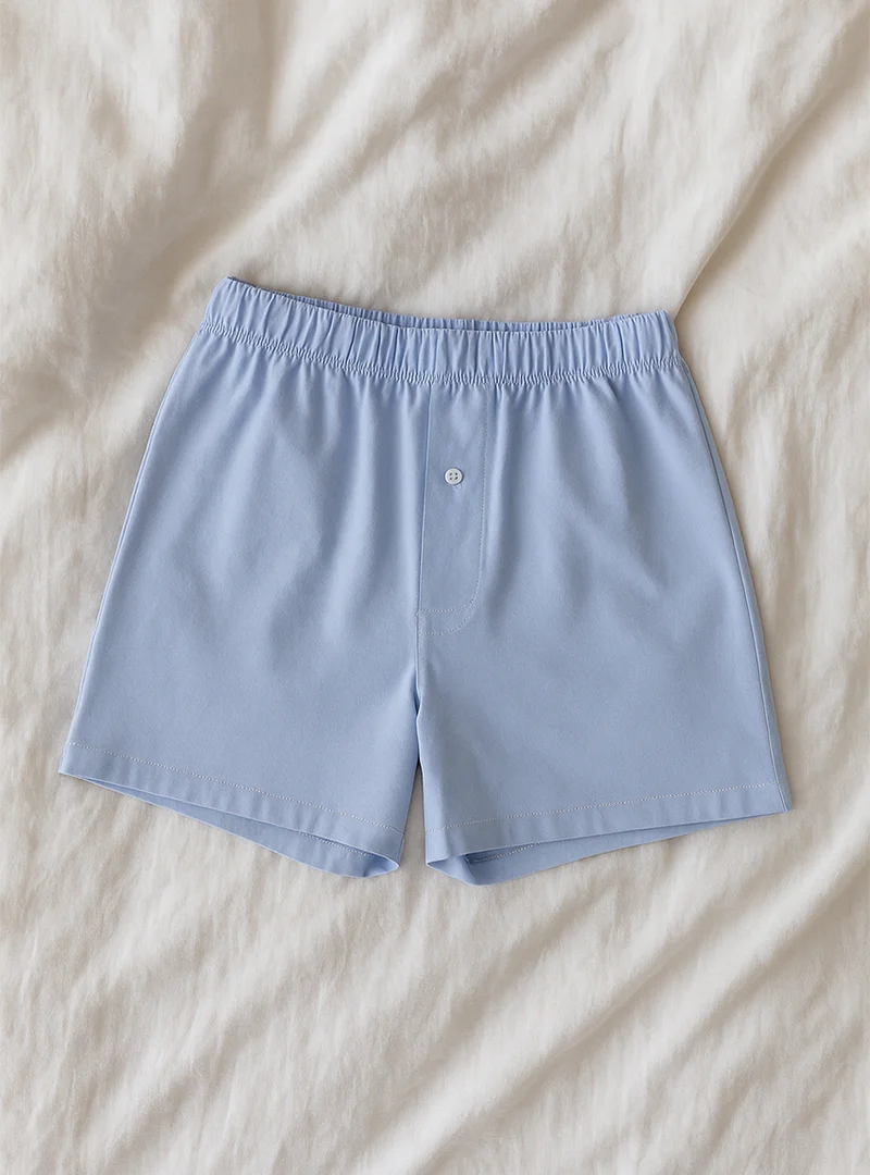 Caleçon homme en coton bleu