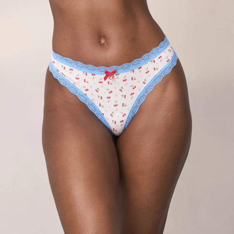 Imprimé Cerise String (Pack de 3) - Multi
