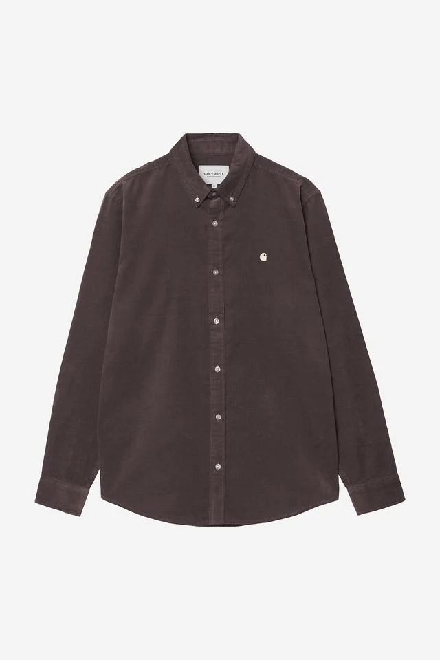 Carhartt Wip MADISON FINE CORD L/S SHIRT Shale / Wax