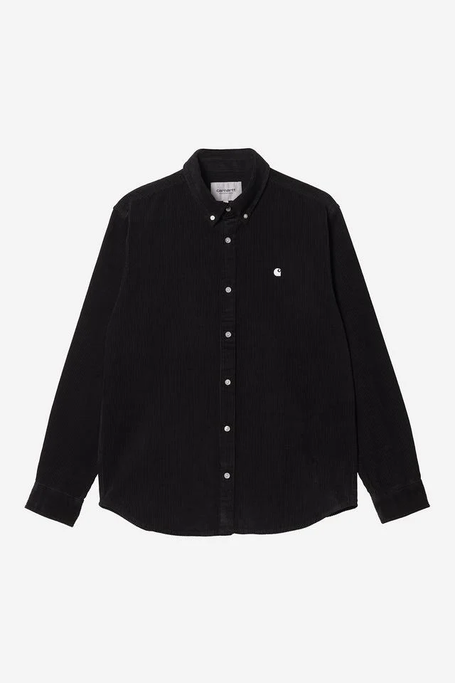 Carhartt Wip MADISON FINE CORD L/S SHIRT Black / Wax