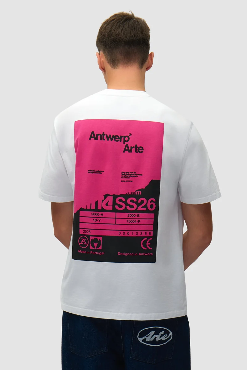 Arte Antwerp BACK POSTER S/S TEE White