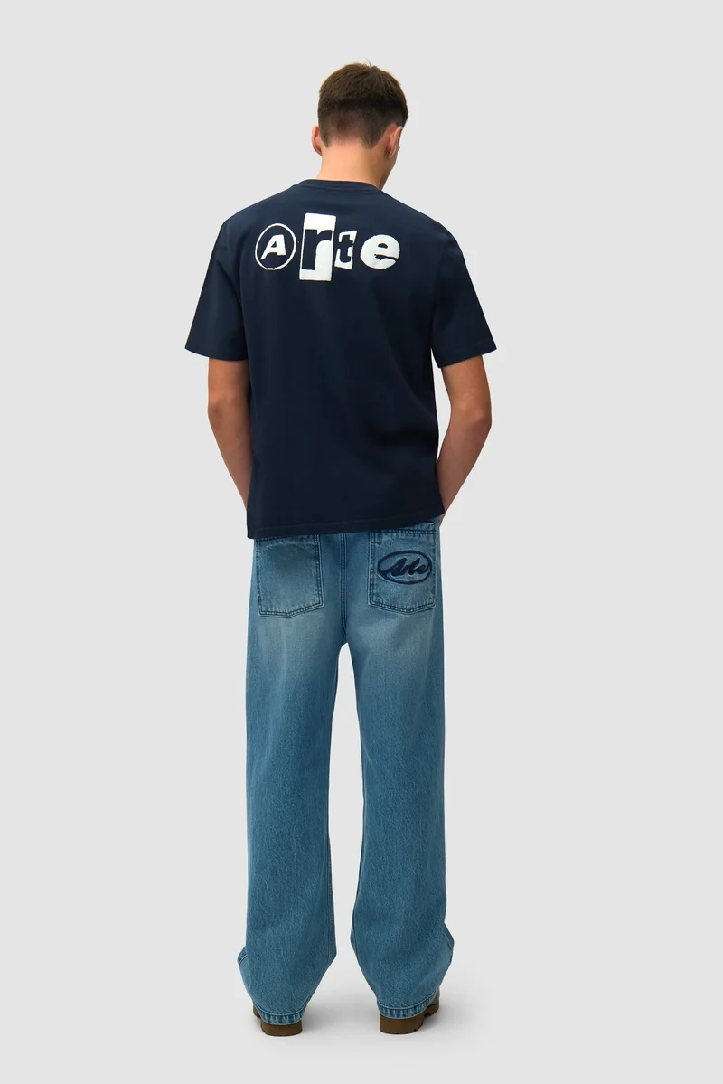 Arte Antwerp BACK COLLAGE S/S TEE Navy