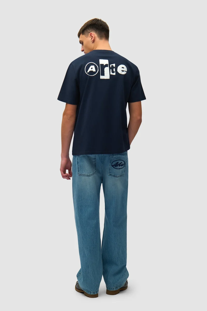 Arte Antwerp BACK COLLAGE S/S TEE Navy
