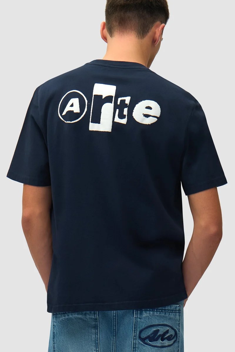 Arte Antwerp BACK COLLAGE S/S TEE Navy