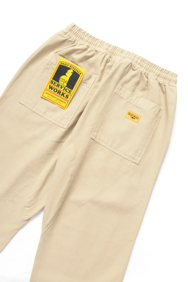 Service Works Classic Canvas Chef Pant Pale Khaki