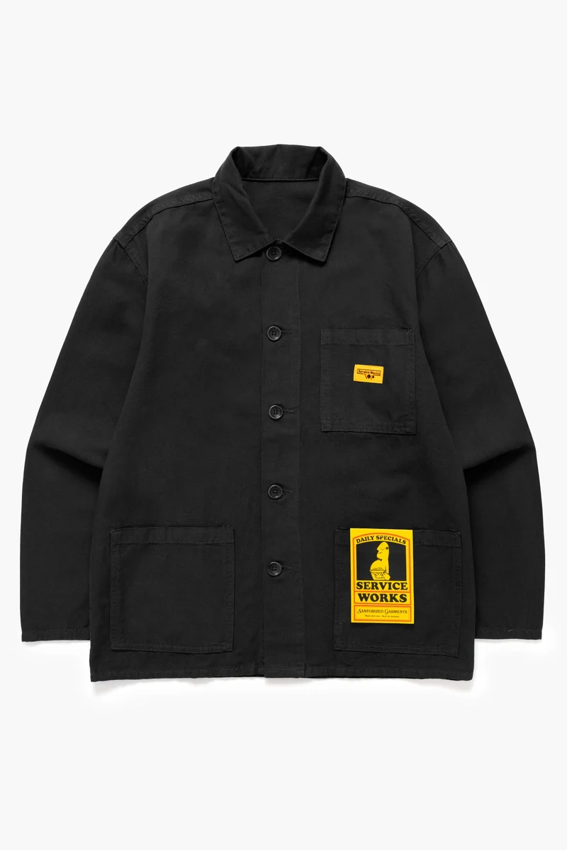 Service Works Canvas Chore Shirt Black