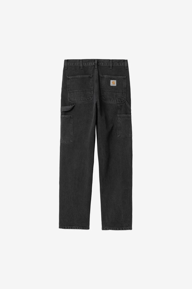 Carhartt Wip DOUBLE KNEE PANT Black Stone washed
