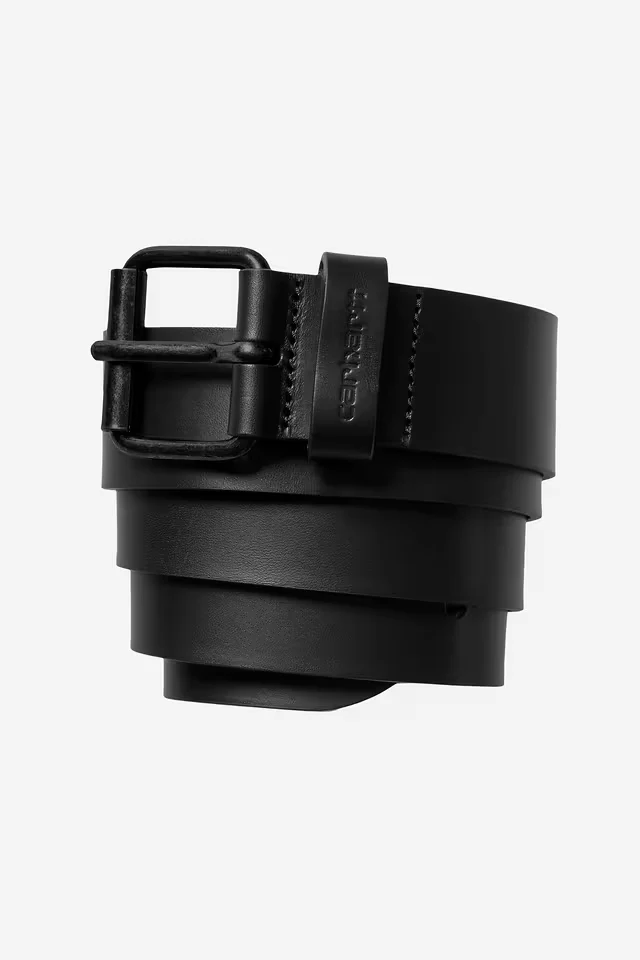 Carhartt Wip SCRIPT BELT LEATHER Black / Black