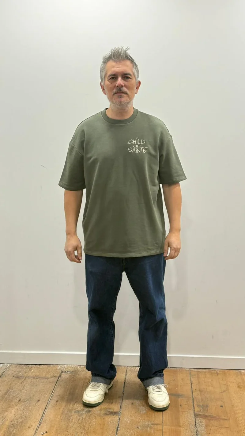 T Shirt Saint-Etienne Child Of Sainté SUPA HEAVY Khaki/Beige