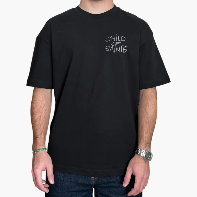 T Shirt Saint-Etienne Child Of Sainté SUPA HEAVY Noir/Anthracite