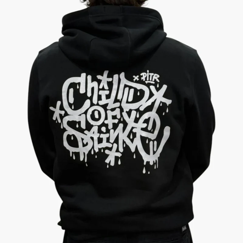 Hoodie Saint-Etienne Child Of Sainté X PITR Noir/Gris