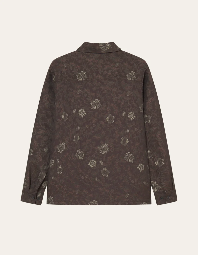 Les Deux Kaleb Flower Jacquard Overshirt Monk's Robe