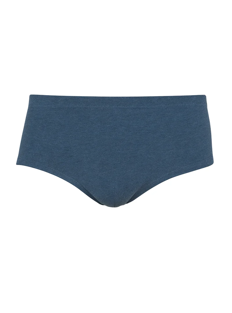 Slip homme uni en coton bleu
