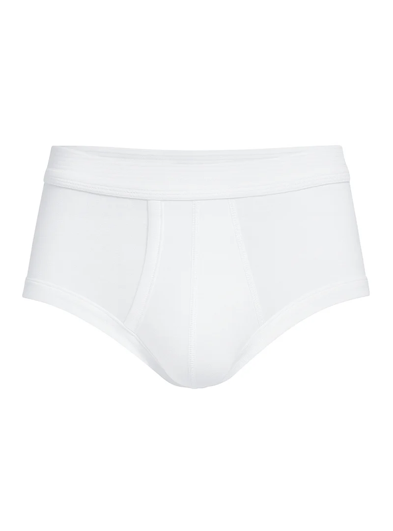 Slip ouvert homme uni en coton blanc