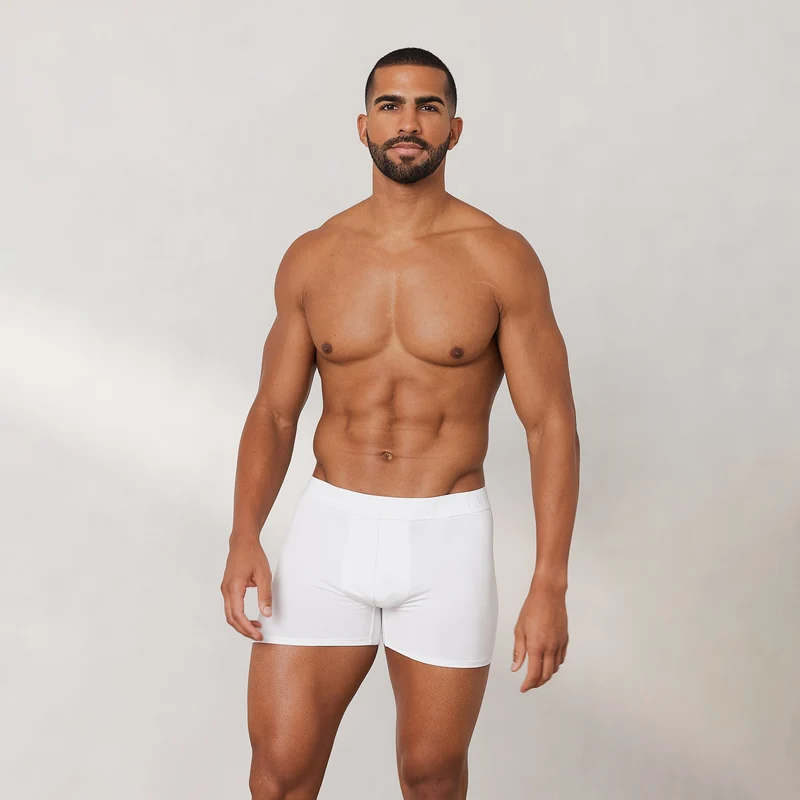 Boxers Luxe pour Homme (pack de 3) - Blanc