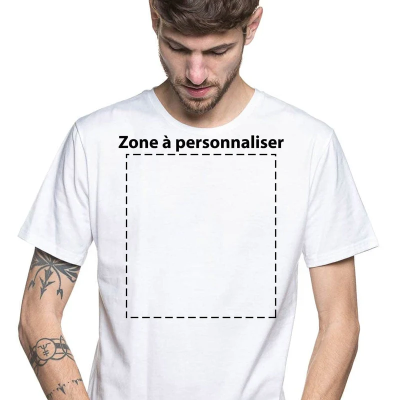 T-shirt homme personnalisé - Blanc