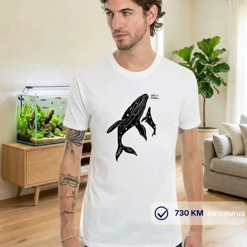 T-shirt homme blanc | Baleines