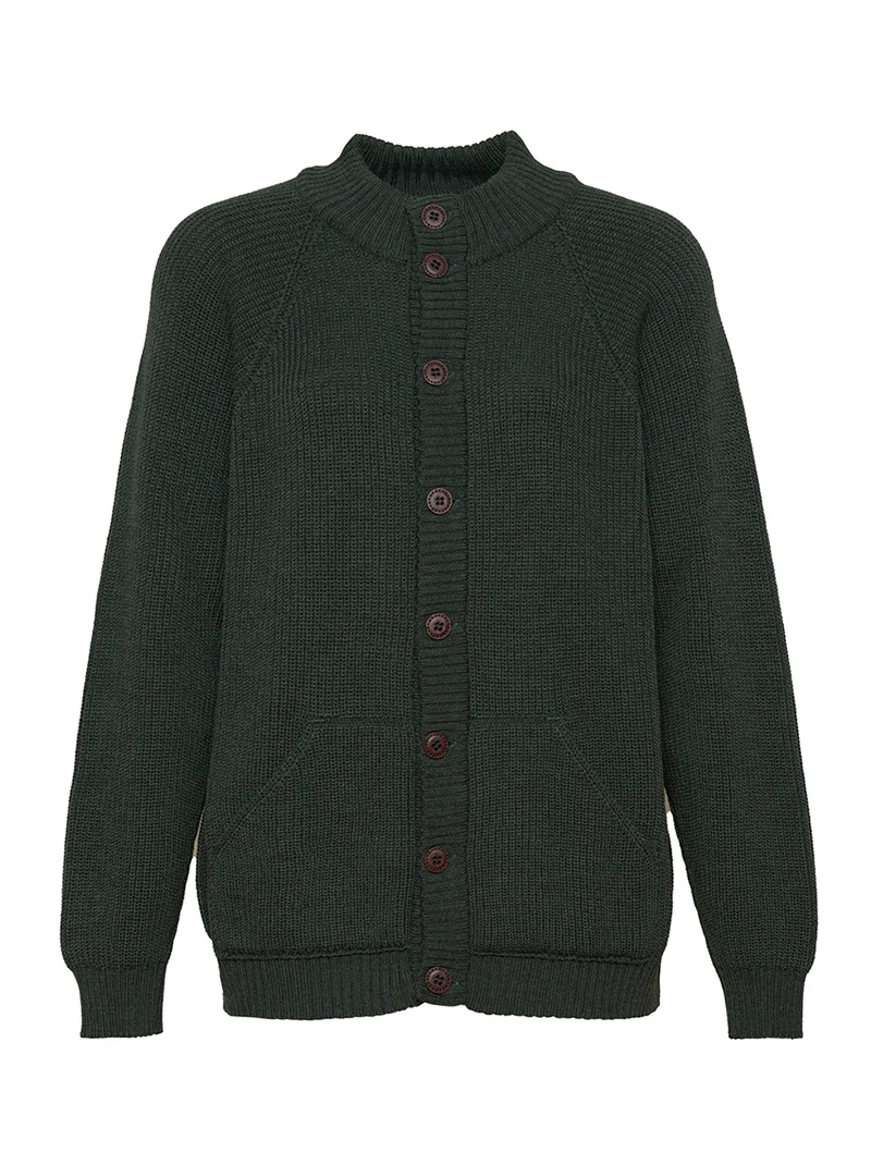 Gilet laine homme Vert Chiné