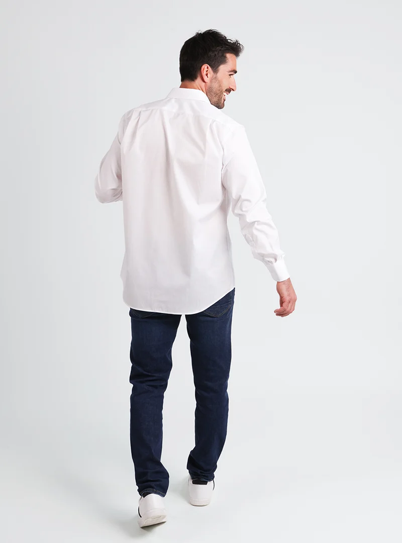 Chemise homme classique en coton blanc