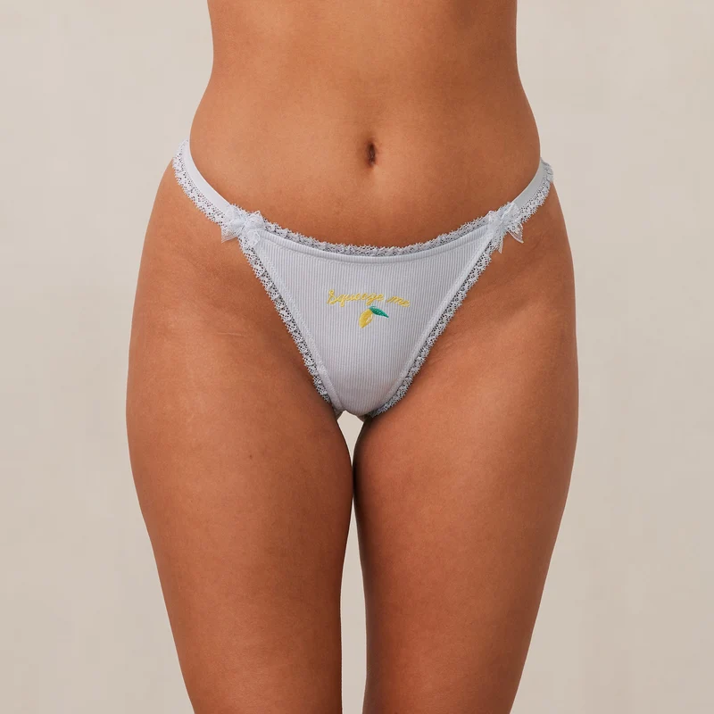 Fruity 'Squeeze Me' G-string - Bleu