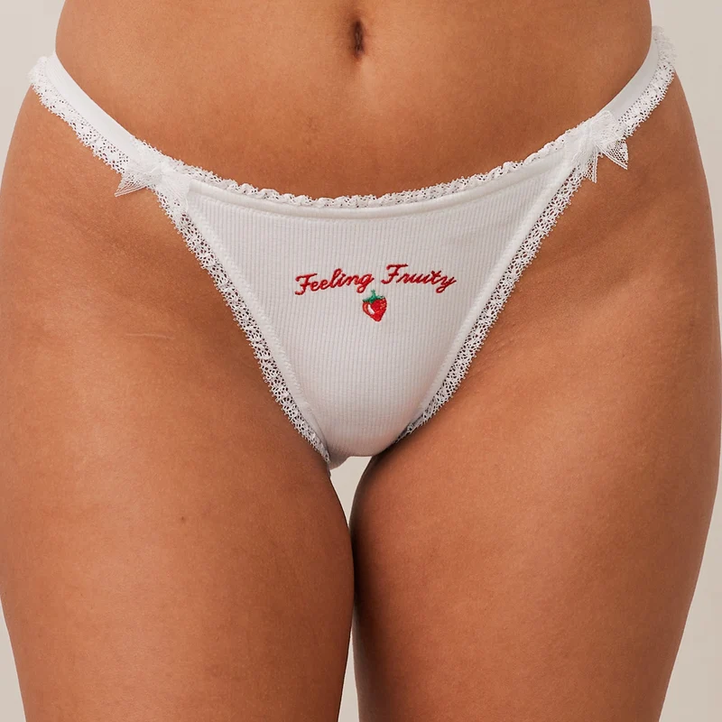 Fruity 'Feeling Fruity' G-string - Blanc