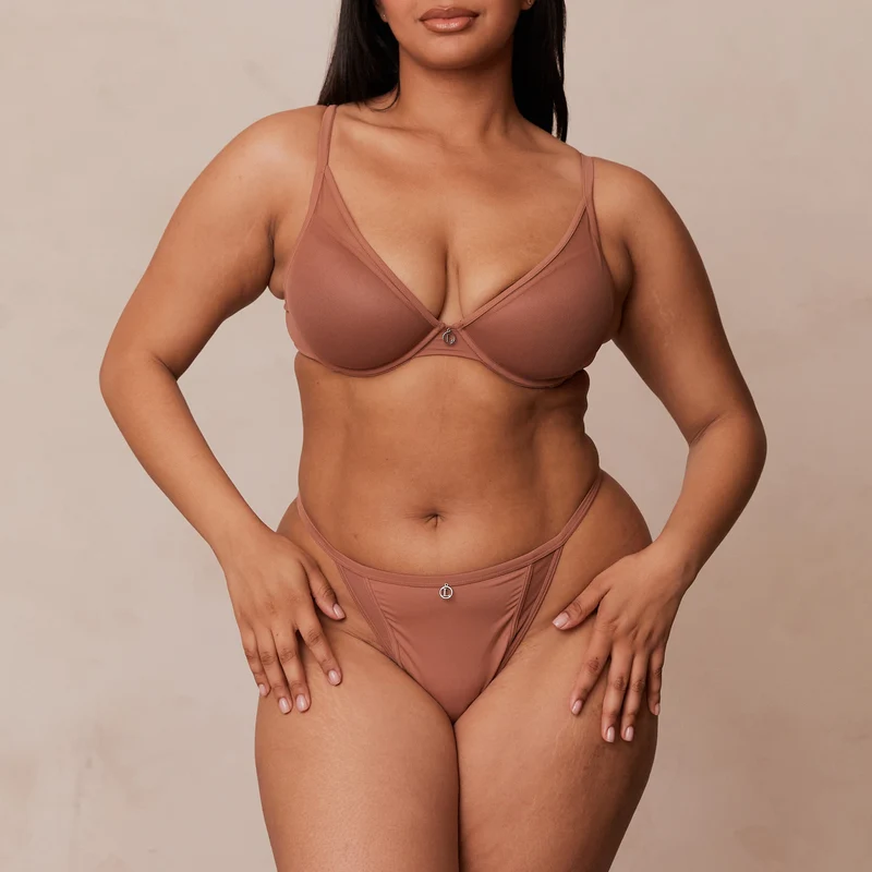 Classic Plunge T-shirt Soutien-Gorge - Moka
