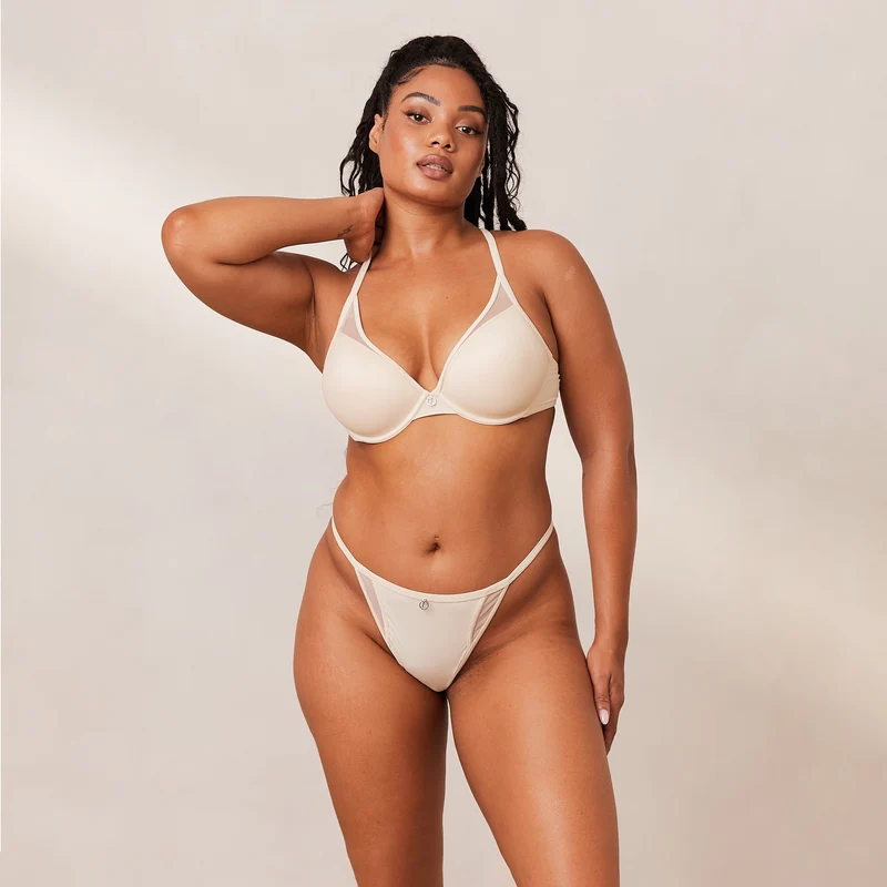 Classic Plunge T-shirt Soutien-Gorge - Latte