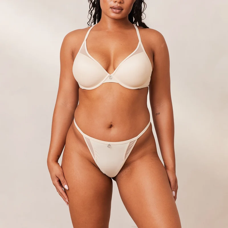 Classic Plunge T-shirt Soutien-Gorge - Latte