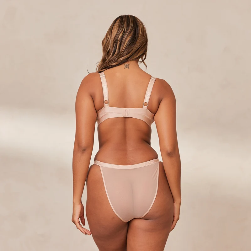 Smooth Mesh T-shirt Soutien-Gorge - Taupe