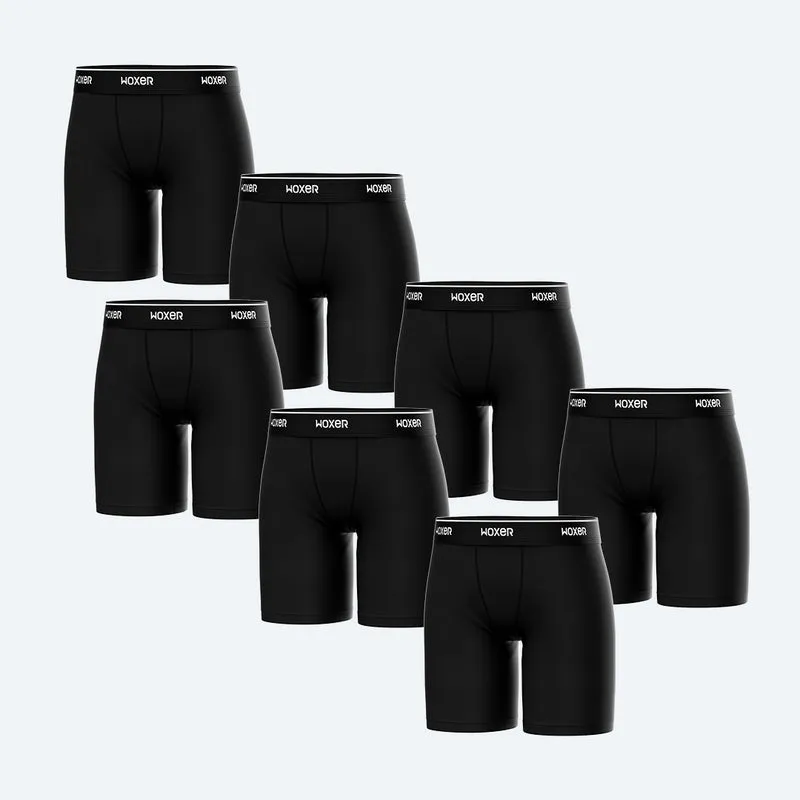 Biker High Waisted Black 2.0 7-Pack
