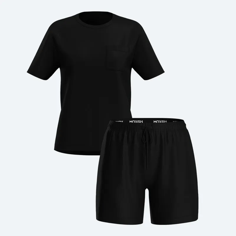 Sleep Set Short Sleeve Black