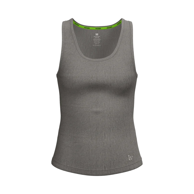 Rib Tank Heather Grey