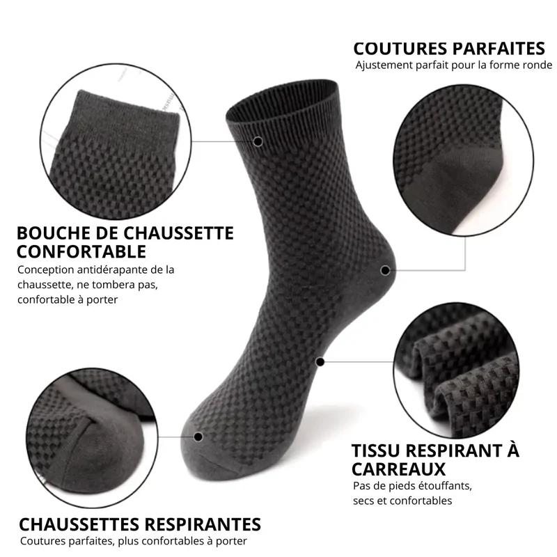 Chaussettes Homme Anti-Odeur et Confort – Lot de 5