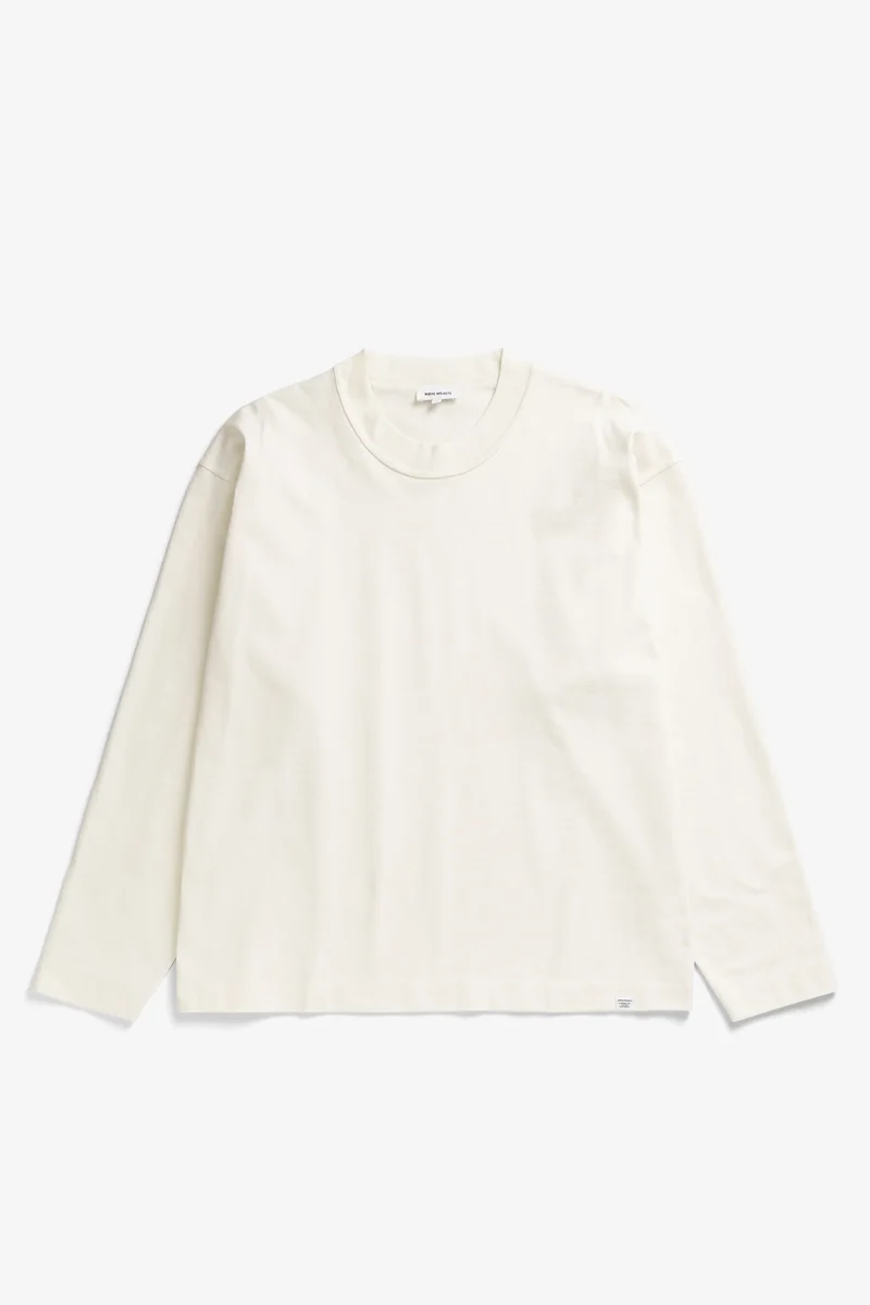 Isefjord Compact Cotton LS T-shirt - Ecru