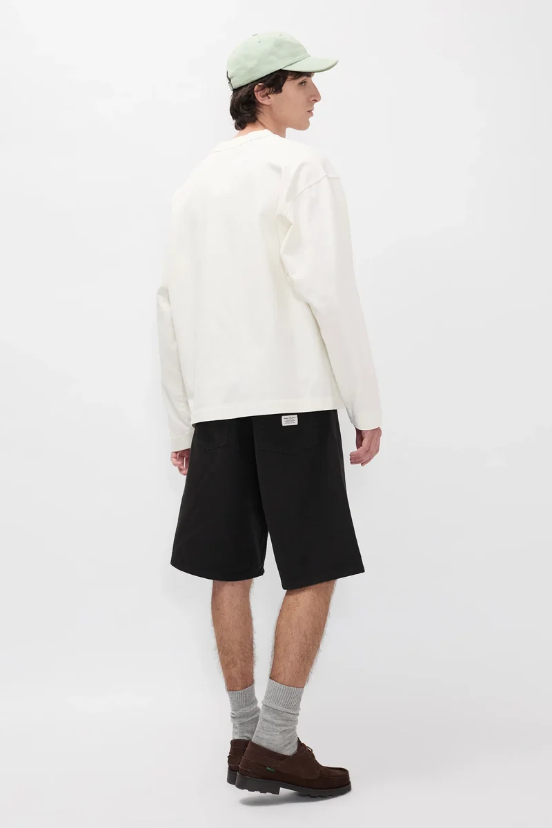 Isefjord Compact Cotton LS T-shirt - Ecru