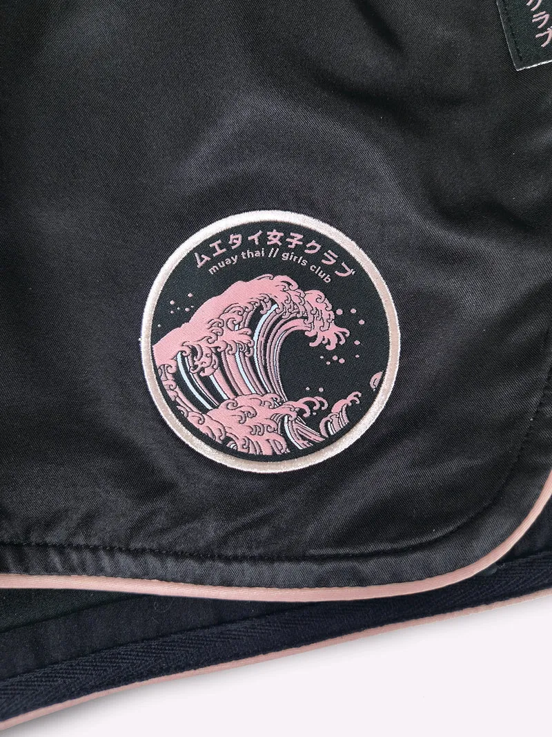 ATHENA FIGHTWEAR RYOKO MUAY THAI SHORTS (BLACK/PINK)