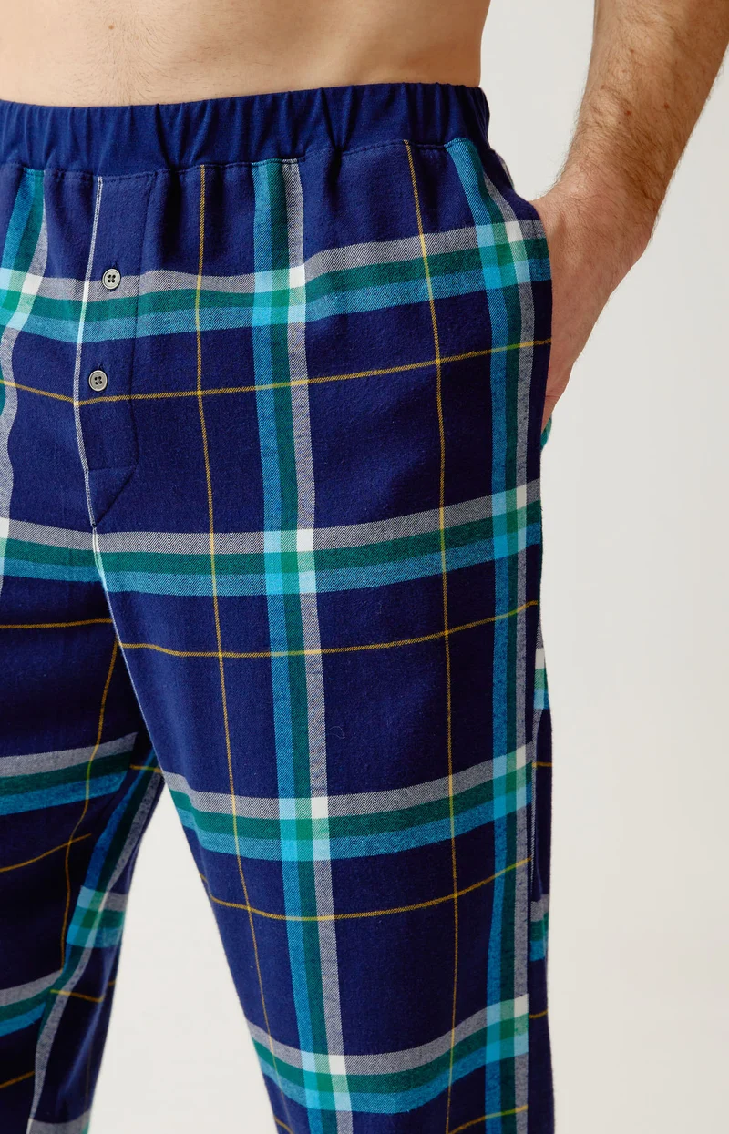 Pyjama en jersey épais et flanelle de coton - Mark