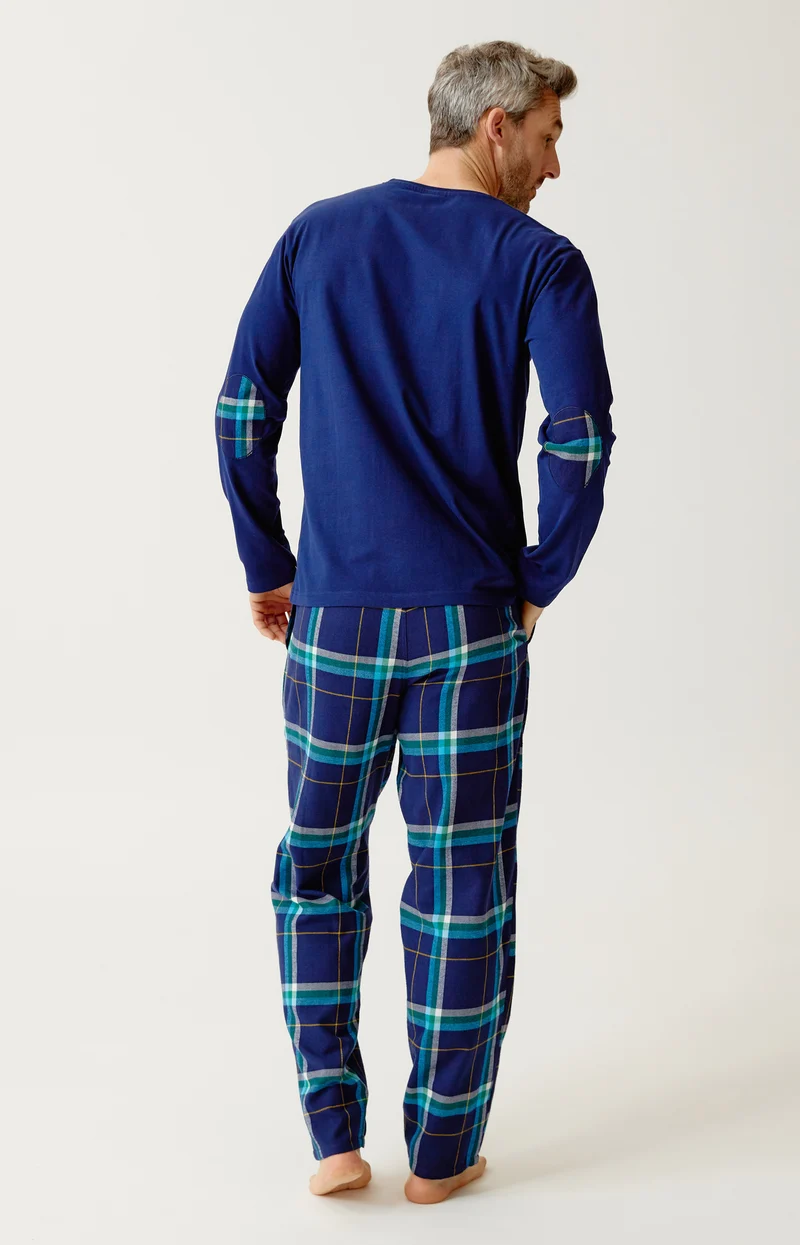 Pyjama en jersey épais et flanelle de coton - Mark